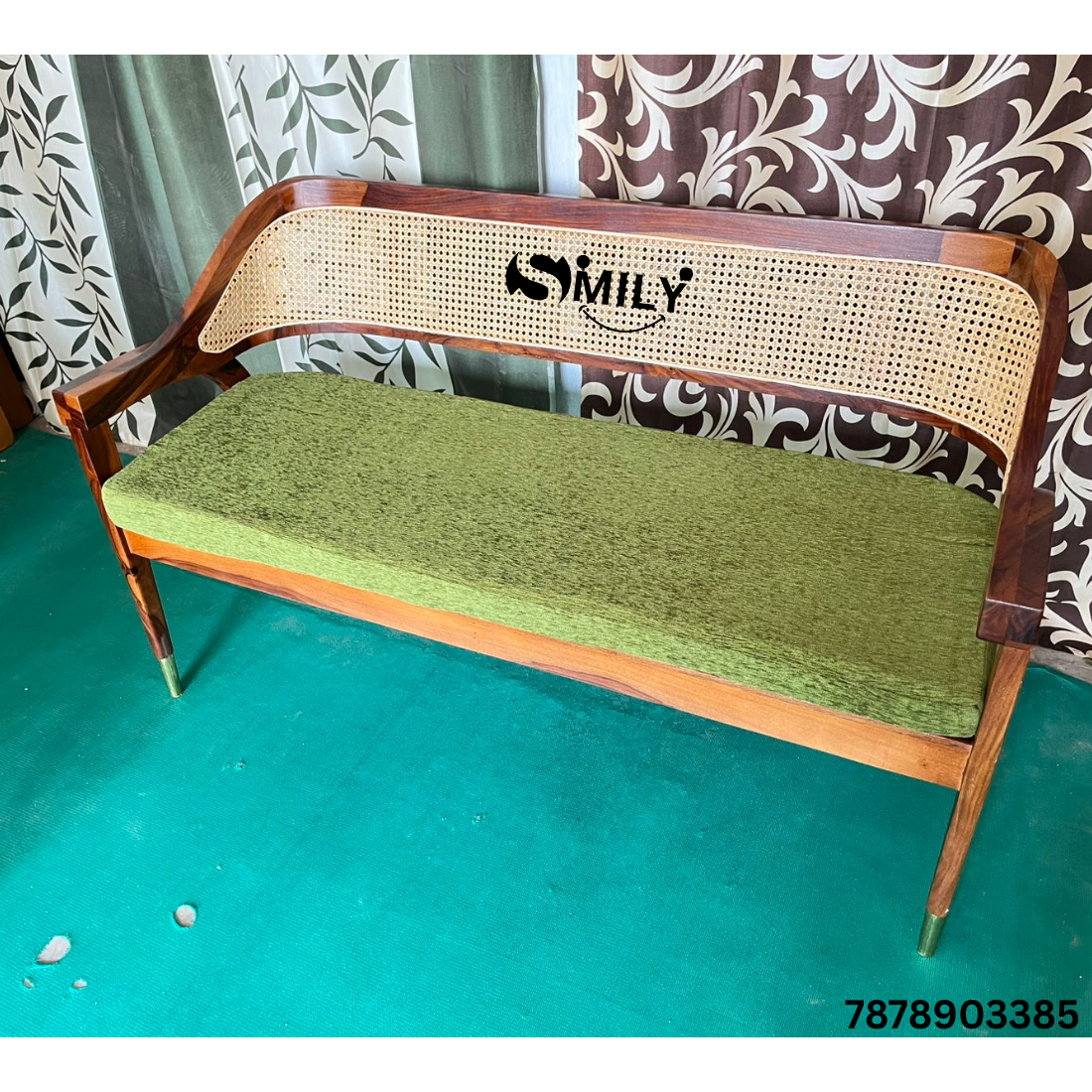 Sheesham Wood Rattan / Cane Sofa for Living Room
