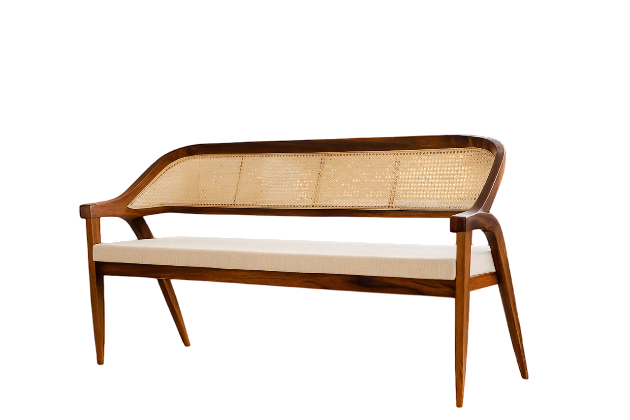 Sheesham Wood Rattan / Cane Sofa for Living Room