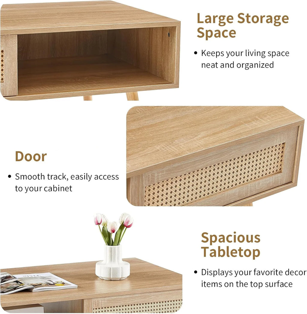 Solid Wood Luxuries Rattan Coffee Table