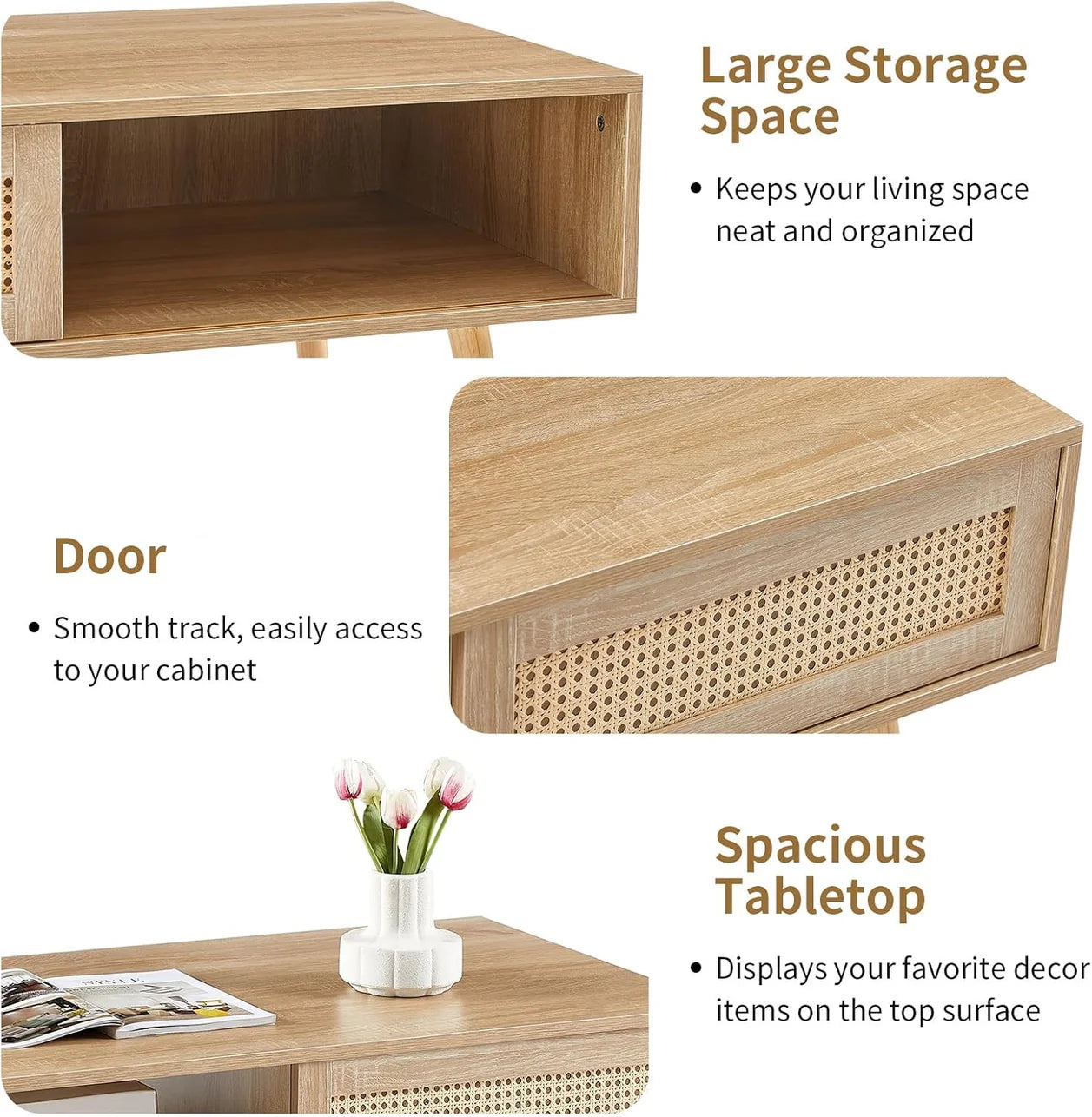 Solid Wood Luxuries Rattan Coffee Table