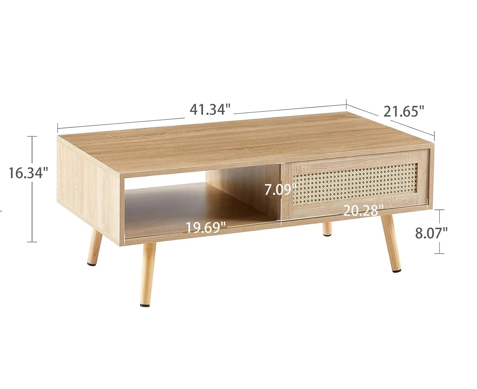 Solid Wood Luxuries Rattan Coffee Table