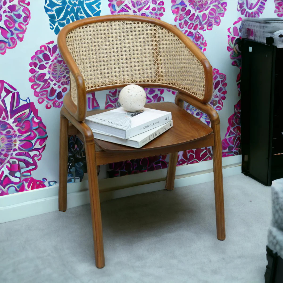 Solid Wood Rattan Dining Chair