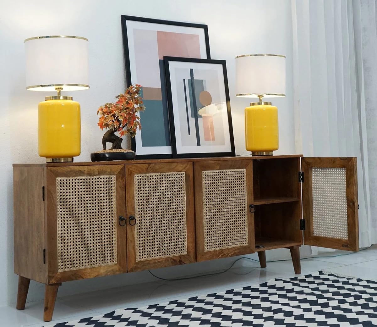 Space Galaxy Wooden Sideboard Cabinet for Living Room