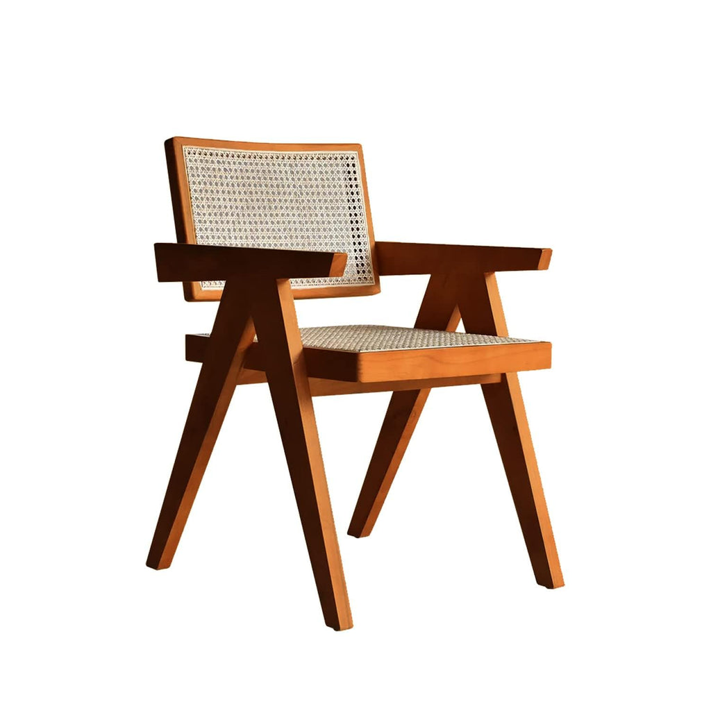 Solid Wooden Lounge Rattan Stylish Arm Chair