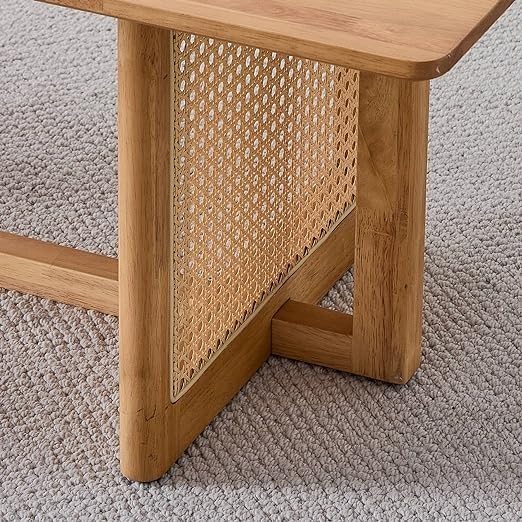 Solid Wooden Rattan Coffee Table