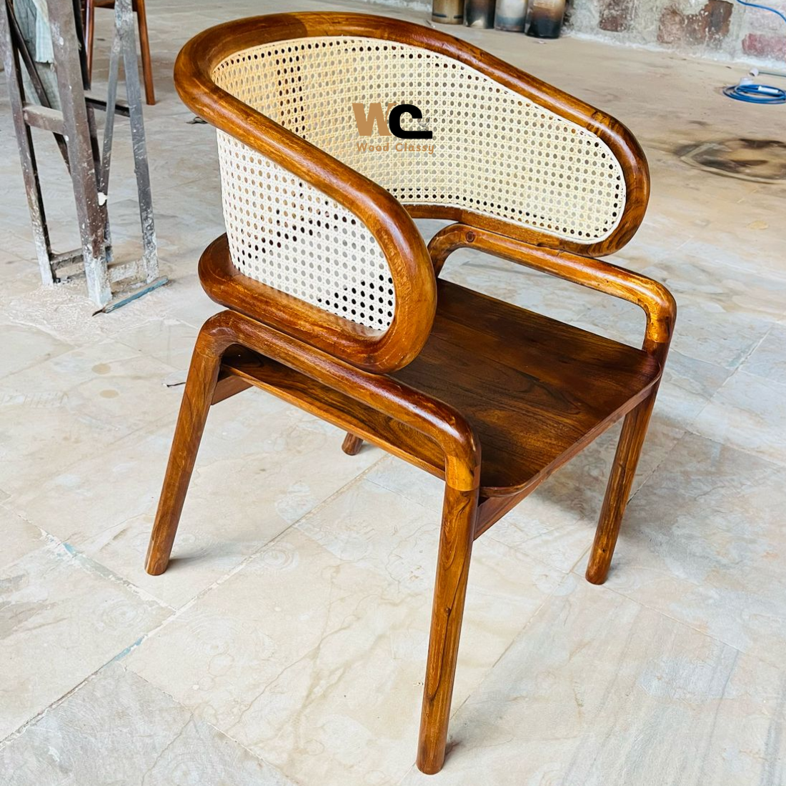 Solid Wood Rattan Dining Chair