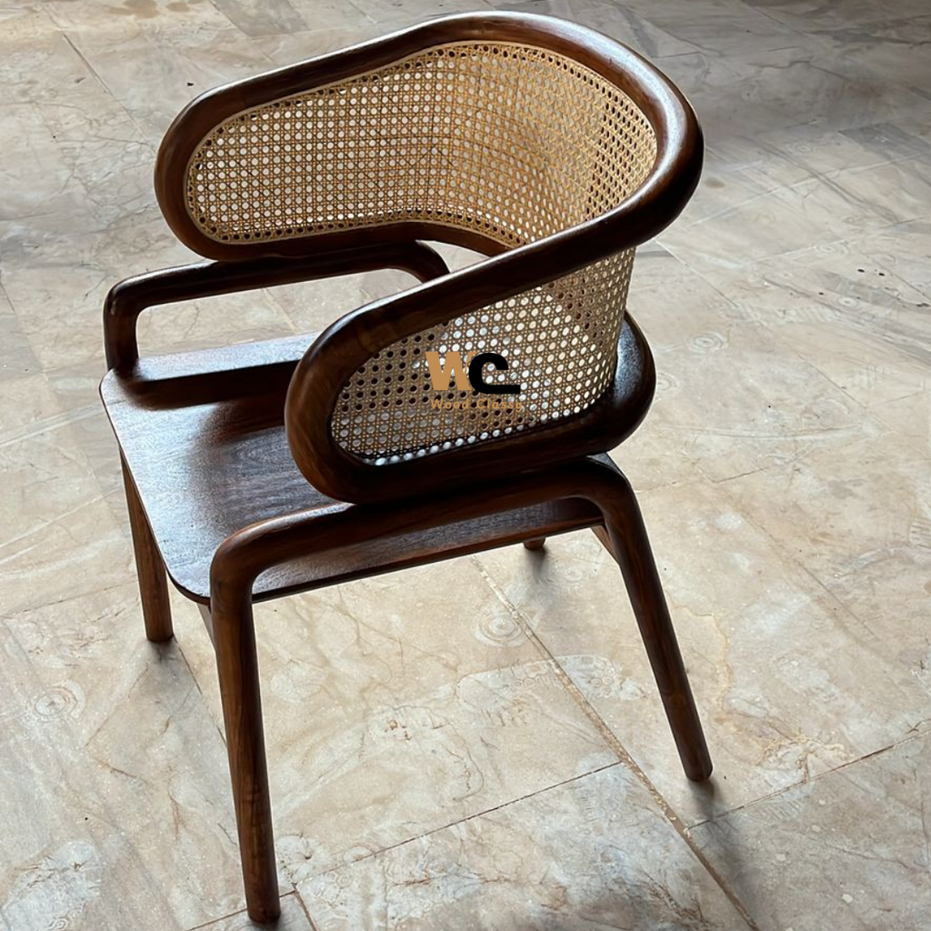 Solid Wood Rattan Dining Chair