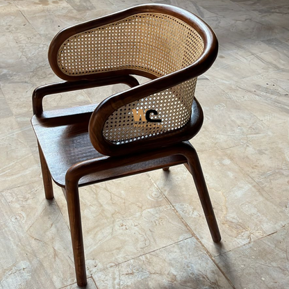 Solid Wood Rattan Dining Chair