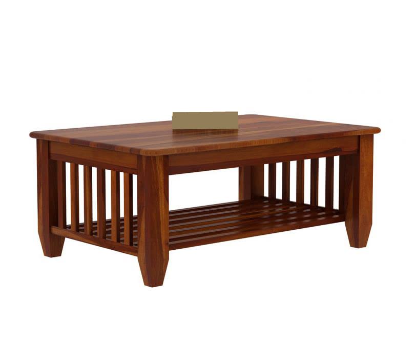 Wooden Center Coffee Table with Storage