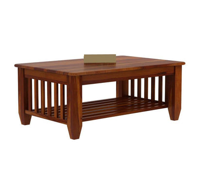 Wooden Center Coffee Table with Storage