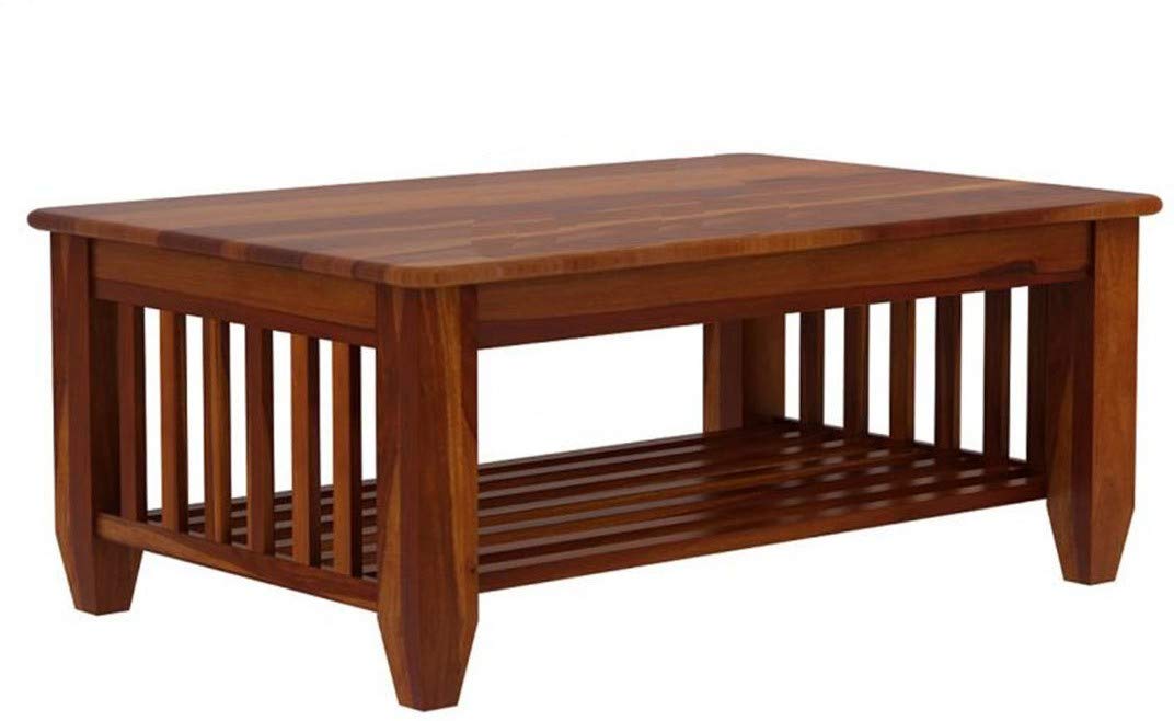 Wooden Center Coffee Table with Storage